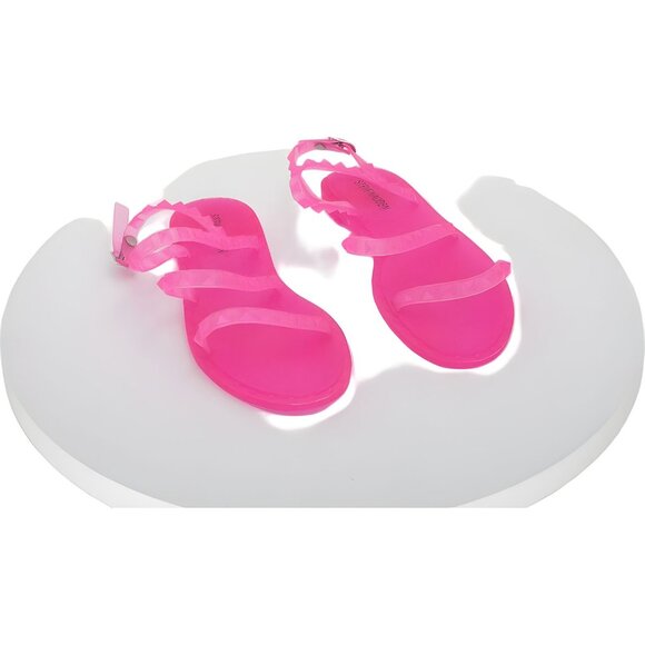 Steve Madden Other - Steve Madden Girls Studded Jelly Sandals Hot Pink Size 2